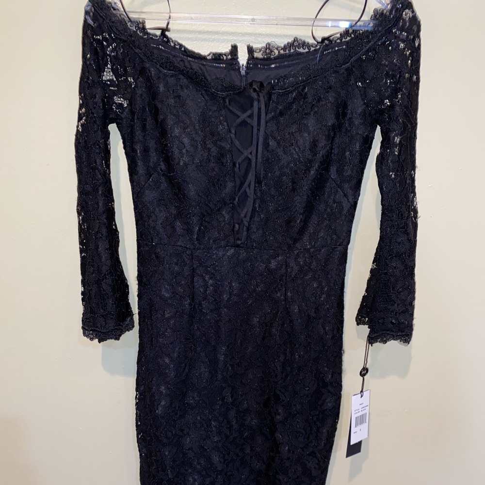 Black lace dress